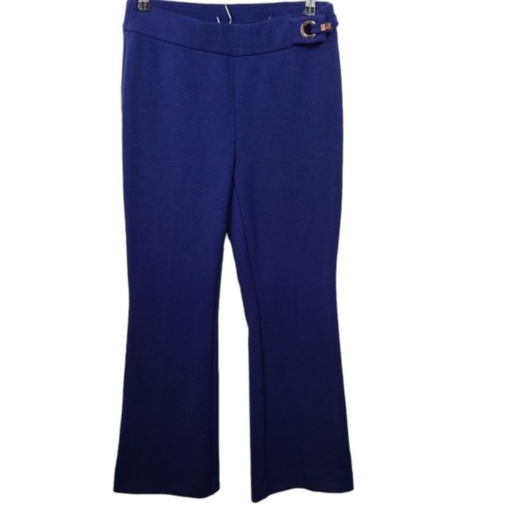 Chicos Blue Pull On Wide Leg Pant 6P Womens